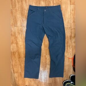 Kuhl Renegade Pant Gray Blue Mens 33 x 32 Softshell Technical UV Protectant Gorp